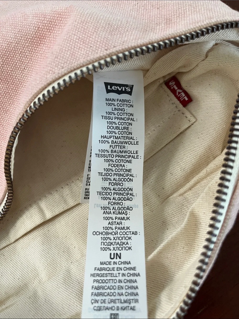 Levi's Blush Cotton Crossbody Waist Bag